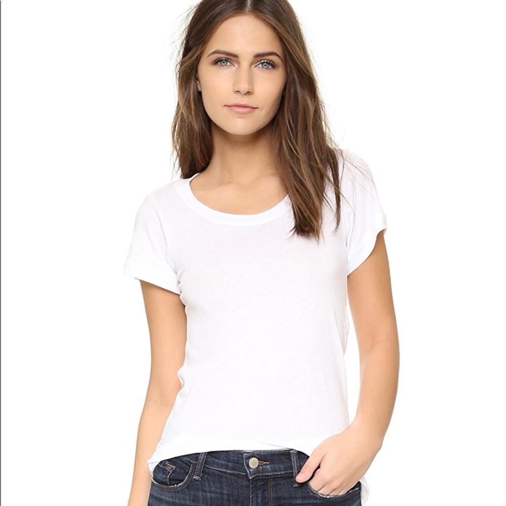 White LNA crew T-shirt in white